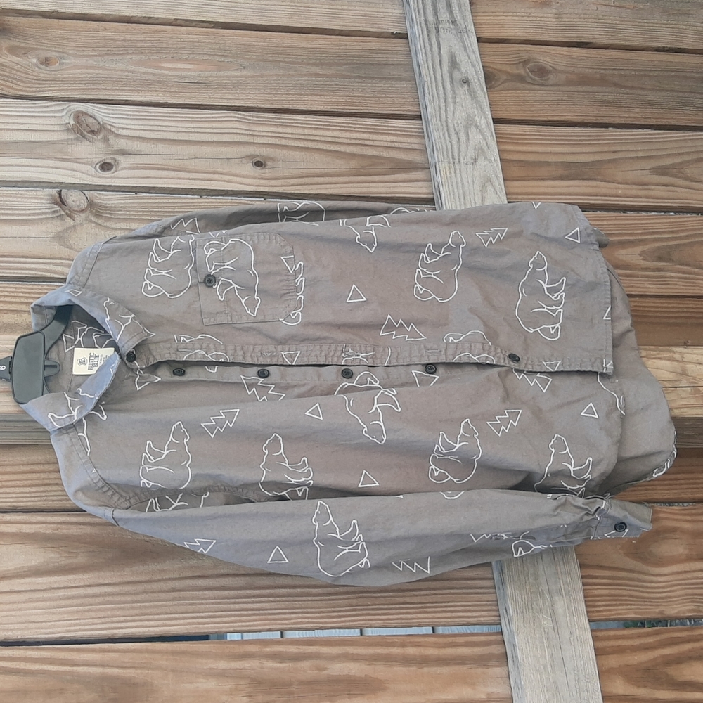 Rustic Blue Boy's button down shirt, size M (10-12)